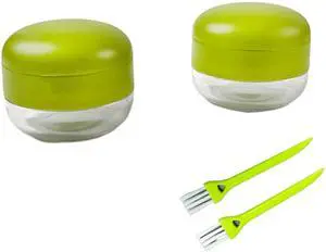2PCS Stainless Steel Garlic Press Chopper Mini Kitchen Crusher Tool for Home Camping Daily Cooking 2PCS Stainless Steel Garlic Press Chopper Mini Kitchen Crusher Tool for Home Camping Daily Cooking