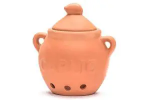 Garlic Keeper, Terra Cotta, Red, 4.25 x 5.25 x 5.25 inches Garlic Keeper, Terra Cotta, Red, 4.25 x 5.25 x 5.25 inches