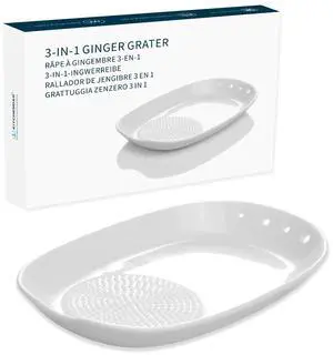 3 in 1 Porcelain Ginger Grater Tool Spoon Rest Herb Stripper, 6.5 x 4.3 inches for Kitchen, Japanese Ceramic Garlic Grinding Wasabi Grater Plate Dish for Daikon Radish & Parmesan Cheese 3 in 1 Porcelain Ginger Grater Tool Spoon Rest Herb Stripper, 6.5 x 4.3 inches for Kitchen, Japanese Ceramic Garlic Grinding Wasabi Grater Plate Dish for Daikon Radish & Parmesan Cheese