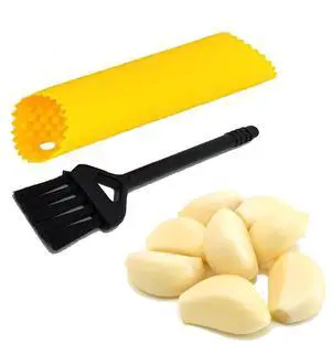Garlic Peeler Tube Set (Silicone Peeler and Cleaning Brush), Roller Garlic Peeling Kitchen Tool Easy Cleaning and Dishwasher Safe Garlic Peeler Tube Set (Silicone Peeler and Cleaning Brush), Roller Garlic Peeling Kitchen Tool Easy Cleaning and Dishwasher Safe