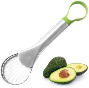 Avocado Slicer Tool,3-in-1 Stainless Steel Avocados Cutter Green Avocado Slicer Tool,3-in-1 Stainless Steel Avocados Cutter Green