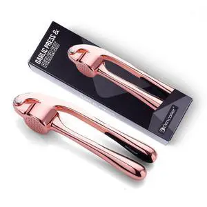 Kitchen Garlic Press, Rust Proof & Dishwasher Safe Garlic Mincer, Durable Garlic Crusher, Easy to Clean and Squeeze, Rose Kitchen Garlic Press, Rust Proof & Dishwasher Safe Garlic Mincer, Durable Garlic Crusher, Easy to Clean and Squeeze, Rose
