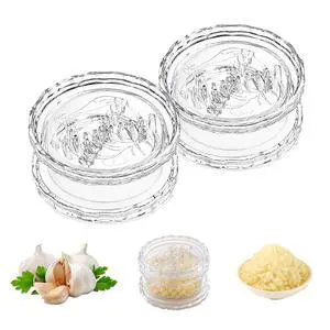 2PCS Clear Manual Garlic Twister Mincer 2PCS Clear Manual Garlic Twister Mincer