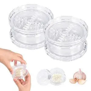 2PCS Clear Manual Garlic Twister 2PCS Clear Manual Garlic Twister