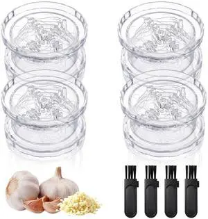 Clear Manual Garlic Twister and Ginger Mincer Tool, Manual Garlic Twister and Mincer, Garlic Crusher, Garlic Grinder, Compact Garlic Mincer Tool, Ginger, Herbs (4 PCS) Clear Manual Garlic Twister and Ginger Mincer Tool, Manual Garlic Twister and Mincer, Garlic Crusher, Garlic Grinder, Compact Garlic Mincer Tool, Ginger, Herbs (4 PCS)