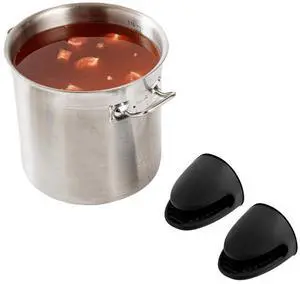 Comfy Grip 4.3 x 3.5 x 4.2 Inch Mini Oven Mitt Pot Holders 1 Food-Grade Finger Mitt Set - 2-Piece Set Oven-Ready Up To 446F Black Silicone Pinch Mitts Ribbed Texture Dishwashable Comfy Grip 4.3 x 3.5 x 4.2 Inch Mini Oven Mitt Pot Holders 1 Food-Grade Finger Mitt Set - 2-Piece Set Oven-Ready Up To 446F Black Silicone Pinch Mitts Ribbed Texture Dishwashable