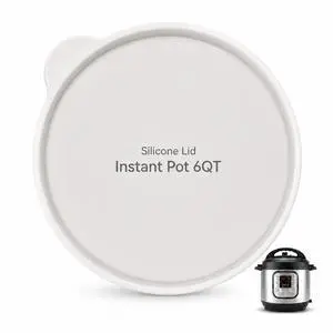 Airtight Silicone Lid with Easy Grip Handle for Instant Pot 6 Qt, Leakproof & Spill Proof Inner Pot Cover for Food Storage, BPA Free, Dishwasher Safe, White Airtight Silicone Lid with Easy Grip Handle for Instant Pot 6 Qt, Leakproof & Spill Proof Inner Pot Cover for Food Storage, BPA Free, Dishwasher Safe, White