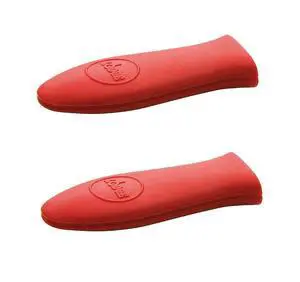 Silicone Hot Handle Holder - Dishwasher Safe Hot Handle Holder Designed for Lodge Cast Iron Skillets 9 Inches+ w/Keyhole - Reusable Heat Protection Up to 500° - Red (Pack of 2) Silicone Hot Handle Holder - Dishwasher Safe Hot Handle Holder Designed for Lodge Cast Iron Skillets 9 Inches+ w/Keyhole - Reusable Heat Protection Up to 500° - Red (Pack of 2)