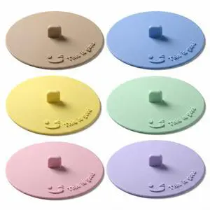 Silicone Cup Covers for Drinks, Multicolored Anti-Dust Cup Lids, Cute Reusable Silicone Lids for Cups, Universal Airtight Seal Drink Covers for Mug Tea Coffee Cups Glass (6 Colors) Silicone Cup Covers for Drinks, Multicolored Anti-Dust Cup Lids, Cute Reusable Silicone Lids for Cups, Universal Airtight Seal Drink Covers for Mug Tea Coffee Cups Glass (6 Colors)