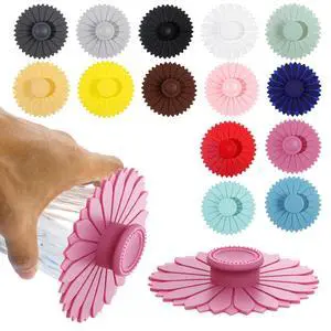 Sunflower Silicone Cup Covers Multicolored Silicone Lids for Mugs, Cups, Tea Pots, Universal Cup Lids Outdoor Hot Drink Cover for Coffee (Bright Color) Sunflower Silicone Cup Covers Multicolored Silicone Lids for Mugs, Cups, Tea Pots, Universal Cup Lids Outdoor Hot Drink Cover for Coffee (Bright Color)