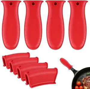 Cast Iron Handle Cover 8 Pack Heat Resistant Pot Handle Cover Silicone Cast Iron Skillet Handle Covers Hot Grip Sleeve for Pans Casserole Cast Iron Handle Cover 8 Pack Heat Resistant Pot Handle Cover Silicone Cast Iron Skillet Handle Covers Hot Grip Sleeve for Pans Casserole