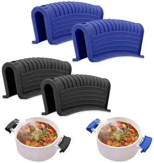 2 Pairs Silicone Pot Handle Holders,Hot Skillet Handle Covers,Anti-Slip Silicone Cast Iron Pans Handles,Pan Lids Dutch Ovens Baking Sheets Casserole Cookware 2 Pairs Silicone Pot Handle Holders,Hot Skillet Handle Covers,Anti-Slip Silicone Cast Iron Pans Handles,Pan Lids Dutch Ovens Baking Sheets Casserole Cookware