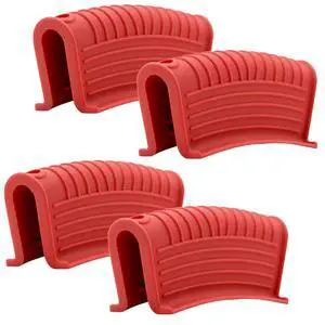 Silicone Assist Hot Pan Handle Holder Hot Skillet Handle Covers Pot Holder Sleeve Cast Iron Skillets Nonslip Heat Resistant for Enameled Griddles Casserole Frying Pans Cookware(4PACK) (Red) Silicone Assist Hot Pan Handle Holder Hot Skillet Handle Covers Pot Holder Sleeve Cast Iron Skillets Nonslip Heat Resistant for Enameled Griddles Casserole Frying Pans Cookware(4PACK) (Red)