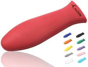 Silicone Hot Handle Holder, Potholder (Large Red) for Cast Iron Skillets, Pans, Frying Pans & Griddles, Metal and Aluminum Cookware Handles - Sleeve Grip, Handle Cover Silicone Hot Handle Holder, Potholder (Large Red) for Cast Iron Skillets, Pans, Frying Pans & Griddles, Metal and Aluminum Cookware Handles - Sleeve Grip, Handle Cover