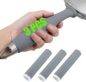 Silicone Pot Handle Cover Heat Resistant, Cast Iron Handle Cover Retractable Silicone Pot Handle Sleeve for Cast Iron Frying Pan Handle Holder (1.6 x 7.5 Inch, L), Gray Silicone Pot Handle Cover Heat Resistant, Cast Iron Handle Cover Retractable Silicone Pot Handle Sleeve for Cast Iron Frying Pan Handle Holder (1.6 x 7.5 Inch, L), Gray