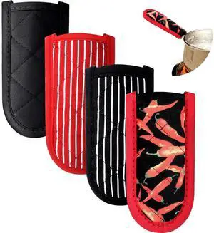 Cast Iron Skillet Handle Covers Heat Resistant Pot Handle Covers Non Slip Cotton Pot Sleeves Holder Mitts Machine Washable for Kitchen Baking Cooking Cookwares(Striped Style) Cast Iron Skillet Handle Covers Heat Resistant Pot Handle Covers Non Slip Cotton Pot Sleeves Holder Mitts Machine Washable for Kitchen Baking Cooking Cookwares(Striped Style)