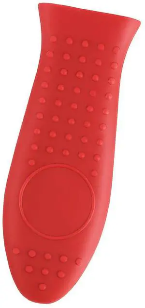 Single Silicone Handle Cover, Heat Resistant Sleeve for Cast Iron Skillets and Pans, Red Protective Grip for Safe Cooking Single Silicone Handle Cover, Heat Resistant Sleeve for Cast Iron Skillets and Pans, Red Protective Grip for Safe Cooking