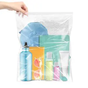 Large 3.5 Gallon Plastic Zipper Storage Bags, 16x19 Inches Clear Reclosable Storage Bags 20Pieces Large 3.5 Gallon Plastic Zipper Storage Bags, 16x19 Inches Clear Reclosable Storage Bags 20Pieces