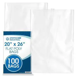 20" X 26" Open-End Flat Clear Poly Bags (100 Count) - 1.1 Mil 20" X 26" Open-End Flat Clear Poly Bags (100 Count) - 1.1 Mil