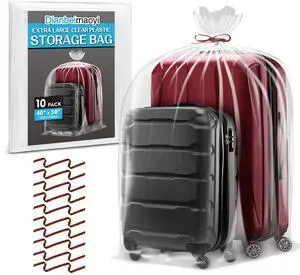 10 Pack 40 x 58 Extra Large Clear Plastic Storage Bags for Luggage Cover 10 Pack 40 x 58 Extra Large Clear Plastic Storage Bags for Luggage Cover