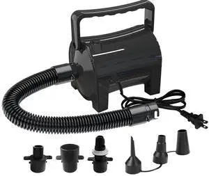 Electric Air Pump Portable 460W Quick-Fill Air Pump Air Flow 45CFM 2.1PSI with Hose 5 Nozzles 120V AC Inflator Deflator Pump for Air Mattress Air Bed Inflatable Cushion Boat Swimming Ring Electric Air Pump Portable 460W Quick-Fill Air Pump Air Flow 45CFM 2.1PSI with Hose 5 Nozzles 120V AC Inflator Deflator Pump for Air Mattress Air Bed Inflatable Cushion Boat Swimming Ring