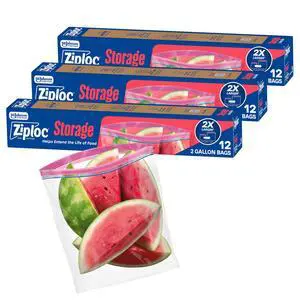 Gallon Food Storage Bags, Easy Open and Close, 36 Bags Total Gallon Food Storage Bags, Easy Open and Close, 36 Bags Total