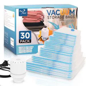 Vacuum Storage Bags with Electric Air Pump, 30 Pack Compression Bag, Space Saving Vacuum Sealer Bags for Clothes, Blanket, Duvets, Pillows, Comforters Travel, Two Compressing Ways Vacuum Storage Bags with Electric Air Pump, 30 Pack Compression Bag, Space Saving Vacuum Sealer Bags for Clothes, Blanket, Duvets, Pillows, Comforters Travel, Two Compressing Ways