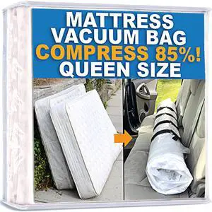 Mattress Vacuum Bag for Moving, Vacuum Seal Mattress Bag for Memory Foam or Inner Spring Mattresses, Compression and Storage for Returns, Leakproof Valve and Double Zip Seal (Queen/Full/Full-XL) Mattress Vacuum Bag for Moving, Vacuum Seal Mattress Bag for Memory Foam or Inner Spring Mattresses, Compression and Storage for Returns, Leakproof Valve and Double Zip Seal (Queen/Full/Full-XL)