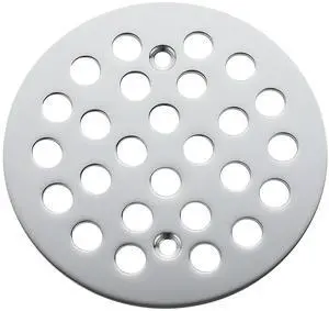 4-1/4 Inch Screw-in Round Shower Drain Cover Replacement Floor Drainer Grate with Screws (Chrome) 4-1/4 Inch Screw-in Round Shower Drain Cover Replacement Floor Drainer Grate with Screws (Chrome)