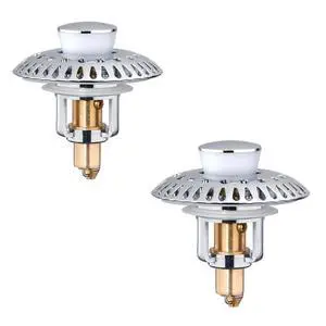 Bathroom Sink Stopper for 1.06"-1.65" Drain Holes, 2 in 1 Bath Sink Drain Strainer Stopper, Pop Up Drain Cover Plug with Hair Catcher, Stainless Steel (Chrome Silver-2p) Bathroom Sink Stopper for 1.06"-1.65" Drain Holes, 2 in 1 Bath Sink Drain Strainer Stopper, Pop Up Drain Cover Plug with Hair Catcher, Stainless Steel (Chrome Silver-2p)