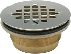 Shower Drain, Brass, Pipe Dia 2 in. Shower Drain, Brass, Pipe Dia 2 in.