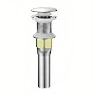 Pop-Up Sink Drain for No Overflow Basin, Stainless Steel, Hair Catcher Filter, 7.09 inch Length, Brushed Nickel (Nonporous) Pop-Up Sink Drain for No Overflow Basin, Stainless Steel, Hair Catcher Filter, 7.09 inch Length, Brushed Nickel (Nonporous)