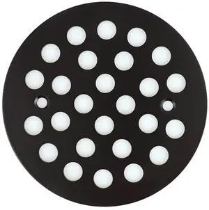 4-1/4 Inch Screw-in Round Floor Drain Cover Replacement Shower Drainer Grates (Black) 4-1/4 Inch Screw-in Round Floor Drain Cover Replacement Shower Drainer Grates (Black)