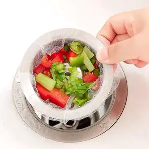 300 Pack Disposable Sink Strainer Mesh Bags, Ultra-Fine Elastic Drain Filter Net, Anti-Clog Food Catcher for Kitchen Sink, Leftovers & Hair Debris, Universal Fit Most Sink Strainers 300 Pack Disposable Sink Strainer Mesh Bags, Ultra-Fine Elastic Drain Filter Net, Anti-Clog Food Catcher for Kitchen Sink, Leftovers & Hair Debris, Universal Fit Most Sink Strainers