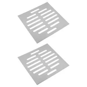 2pcs Drain Cover Grates 6" x 6" Stainless Steel Square Drainage Grate Cover 2pcs Drain Cover Grates 6" x 6" Stainless Steel Square Drainage Grate Cover