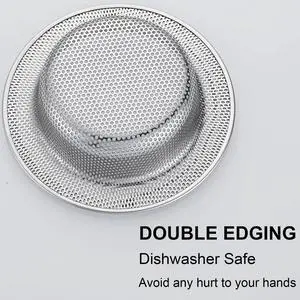 Kitchen Sink Strainer Stainless Steel, Kitchen Sink Drain Strainer with Handle, Sink Strainers with Large Wide Rim 4.5" Diameter for Kitchen Sinks (2PCS) Kitchen Sink Strainer Stainless Steel, Kitchen Sink Drain Strainer with Handle, Sink Strainers with Large Wide Rim 4.5" Diameter for Kitchen Sinks (2PCS)