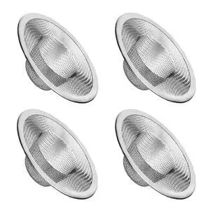 4pcs Heavy Duty Stainless Steel Kitchen Sink Strainer, 2.75" Top / 1" Mesh Metal Sink Strainer,Perfect for Kitchen Sink/Bathroom Bathtub Wash basin Floor drain balcony Drain Hole, Utility 4pcs Heavy Duty Stainless Steel Kitchen Sink Strainer, 2.75" Top / 1" Mesh Metal Sink Strainer,Perfect for Kitchen Sink/Bathroom Bathtub Wash basin Floor drain balcony Drain Hole, Utility