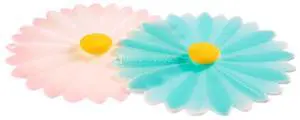 Set of 2 Daisy 4 Silicone Drink Covers - Airtight Seal on Any Smooth-Rimmed Glass, Keep Drinks Cool or Hot, Protect from Winged Pests - BPA-Free - Oven, Freezer, Dishwasher Safe Set of 2 Daisy 4 Silicone Drink Covers - Airtight Seal on Any Smooth-Rimmed Glass, Keep Drinks Cool or Hot, Protect from Winged Pests - BPA-Free - Oven, Freezer, Dishwasher Safe