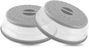Silicone Microwave Splatter Cover Dishwasher Safe - Pack of 2 Microwave Cover for food- Space Sving design 10.5 Inch BPA Free Silicone Microwave Splatter Cover Dishwasher Safe - Pack of 2 Microwave Cover for food- Space Sving design 10.5 Inch BPA Free