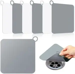 Drain Covers to Keep Bugs Out Silicone Shower Floor Tub Stoppers Bathtub Drain Stoppers Sewer Anti-Odor Mats Deodorizing Plugs for Bathroom(6 x 6 Inch,Square,Grey and White) Drain Covers to Keep Bugs Out Silicone Shower Floor Tub Stoppers Bathtub Drain Stoppers Sewer Anti-Odor Mats Deodorizing Plugs for Bathroom(6 x 6 Inch,Square,Grey and White)