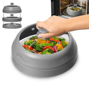 Microwave Food Splatter Cover Guard Glass Silicone, Collapsible, BPA-Free Microwave Food Splatter Cover Guard Glass Silicone, Collapsible, BPA-Free