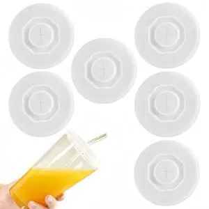 6 Pcs Cross shaped silicone cup lid,Transparent Cup Lid with Straw Hole,Universal cup lid, soft lid, dust cover, for Coffee Mugs Wine Glass Cups Drink cup,Reusable Silicone Lids 6 Pcs Cross shaped silicone cup lid,Transparent Cup Lid with Straw Hole,Universal cup lid, soft lid, dust cover, for Coffee Mugs Wine Glass Cups Drink cup,Reusable Silicone Lids