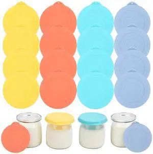 16PCs Ultimate Yogurt Jar Lids, Silicone Lids for Ultimate 6oz Glass Jars, Jar Covers, Ultimate Yogurt Maker Replacement Lids, Perfect for Food Storage, Airtight, Dishwasher Safe(Jars NOT Included) 16PCs Ultimate Yogurt Jar Lids, Silicone Lids for Ultimate 6oz Glass Jars, Jar Covers, Ultimate Yogurt Maker Replacement Lids, Perfect for Food Storage, Airtight, Dishwasher Safe(Jars NOT Included)