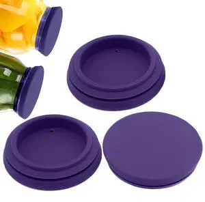 Regular Mouth Mason Jar Lids - Upgrade Canning Lids Fit for All Regular Mouth Mason Jars,Food Grade Silicone Mason Jar Caps,Dishwasher Safe,Leak Proof Reusable Lids,3 Pack (Violet-3 Pack) Regular Mouth Mason Jar Lids - Upgrade Canning Lids Fit for All Regular Mouth Mason Jars,Food Grade Silicone Mason Jar Caps,Dishwasher Safe,Leak Proof Reusable Lids,3 Pack (Violet-3 Pack)