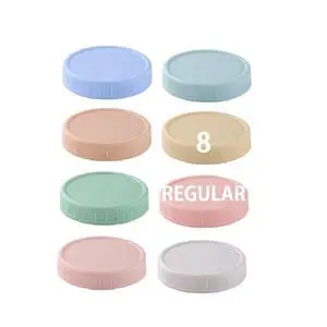 8 Pack Regular Mouth Plastic Mason Jar Lids for Ball, Kerr and More, 70mm Colored Canning Tops with Silicone Rings, Food Grade & Leak-proof 8 Pack Regular Mouth Plastic Mason Jar Lids for Ball, Kerr and More, 70mm Colored Canning Tops with Silicone Rings, Food Grade & Leak-proof