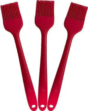Pastry Brush For Baking,Silicone Basting Brush For Cooking,315°C Heat Resistant Food Brush for Oil & Sauce,Non-Shedding Kitchen Brushes for Butter Bread Meat Egg Wash Cake Baster(3pc Red) Pastry Brush For Baking,Silicone Basting Brush For Cooking,315°C Heat Resistant Food Brush for Oil & Sauce,Non-Shedding Kitchen Brushes for Butter Bread Meat Egg Wash Cake Baster(3pc Red)