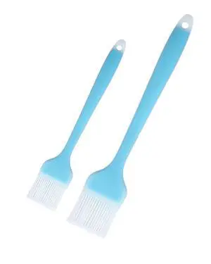 Pastry Brush Silicone Basting Brush for Cooking,2PCS 10+8 in Heat Resistant Food Brushes for Baking, Grilling, Cooking and Spreading Oil, Butter, BBQ Sauce, or Marinade (Blue) Pastry Brush Silicone Basting Brush for Cooking,2PCS 10+8 in Heat Resistant Food Brushes for Baking, Grilling, Cooking and Spreading Oil, Butter, BBQ Sauce, or Marinade (Blue)