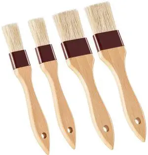 Pastry Brush, Natural Bristle Basting Brush for Cooking and Baking, BBQ Brushes for Butter, Baster, Oil, Egg, Sauce, Turkey, Grilling, Marinade and Kitchen Food(1 Inch, 1 1/2 Inch) Pastry Brush, Natural Bristle Basting Brush for Cooking and Baking, BBQ Brushes for Butter, Baster, Oil, Egg, Sauce, Turkey, Grilling, Marinade and Kitchen Food(1 Inch, 1 1/2 Inch)