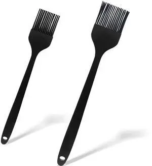 Silicone Basting and Pastry Brush Set, 2-Piece Heat-Resistant Brushes with Steel Core Handle, One-Piece BPA-Free Design for BBQ, Grilling, Baking & Cooking Dishwasher Safe Silicone Basting and Pastry Brush Set, 2-Piece Heat-Resistant Brushes with Steel Core Handle, One-Piece BPA-Free Design for BBQ, Grilling, Baking & Cooking Dishwasher Safe