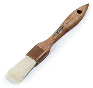 Basting Brush for Cooking Flat Boar Bristle Brush, Hardwood Handle for Kitchens, Restaurants, Catering, High Heat Food Prep, 1in Basting Brush for Cooking Flat Boar Bristle Brush, Hardwood Handle for Kitchens, Restaurants, Catering, High Heat Food Prep, 1in